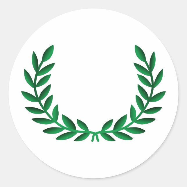 LAUREL WREATH RUNT KLISTERMÄRKE (Framsida)