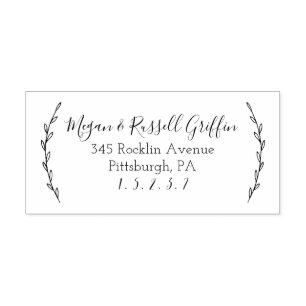 Laurels Personlig Adress Frimärke Stämpel