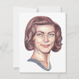 Lauren Bacall Porträtt Julkort