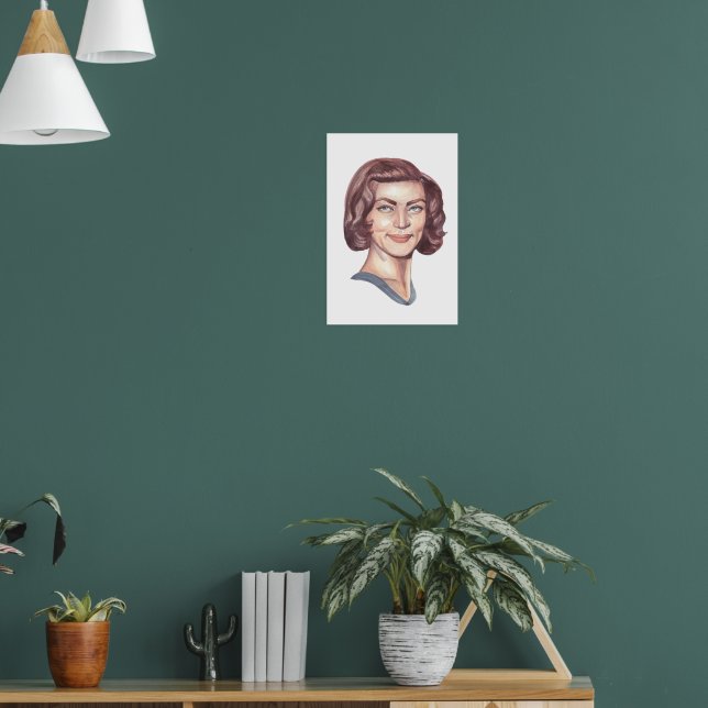 Lauren Bacall Porträtt Poster (Vardagsrum 1)