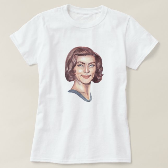 Lauren Bacall Porträtt T Shirt (Design framsida)