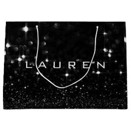 Lauren Black White Glitter Favor Spark