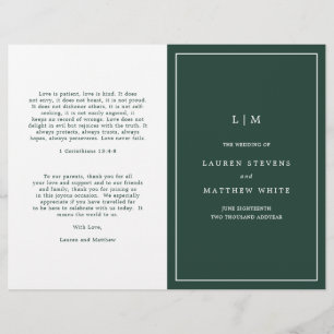 Lauren Forest Grönt Monogram Elegant bröllop