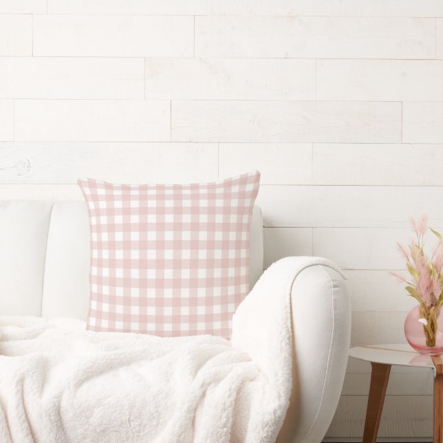 Lauren Gingham Pastell Rosa Kudde (Soffa)