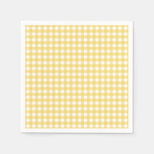 Lauren Gul Gingham Pappersservett