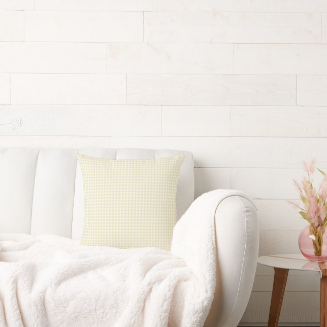 Lauren Pastel Gult Gingham Kudde (Soffa)