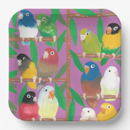 Lauren Rosenberg Original Parakeet 9 tum Square