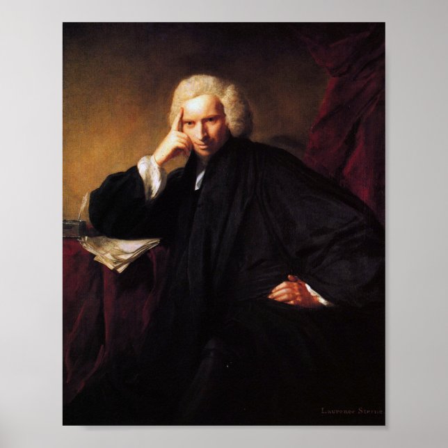 Laurence Sterne (målning av Herr Joshua Reynolds) Poster (Framsidan)