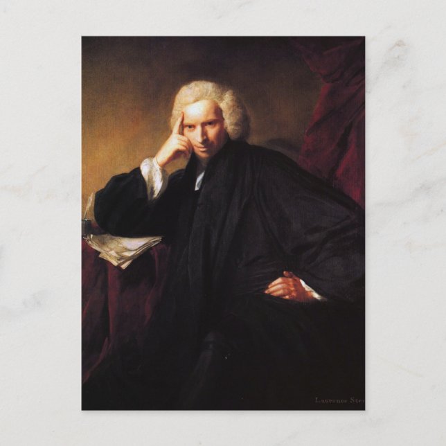 Laurence Sterne (målning av Herr Joshua Reynolds) Vykort (Framsida)