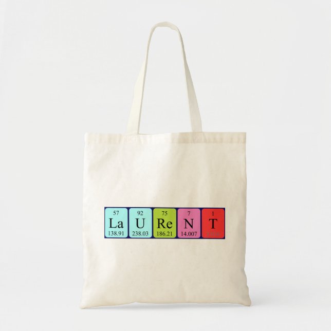 Laurent Perient bord namn tote bag Tygkasse (Framsidan)