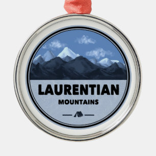 Laurentiska bergen Quebec Kanada Camping Julgransprydnad Metall