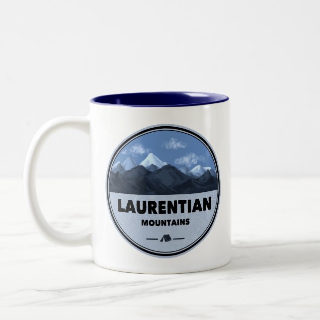 Laurentiska bergen Quebec Kanada Camping Två-Tonad Mugg (Vänster)