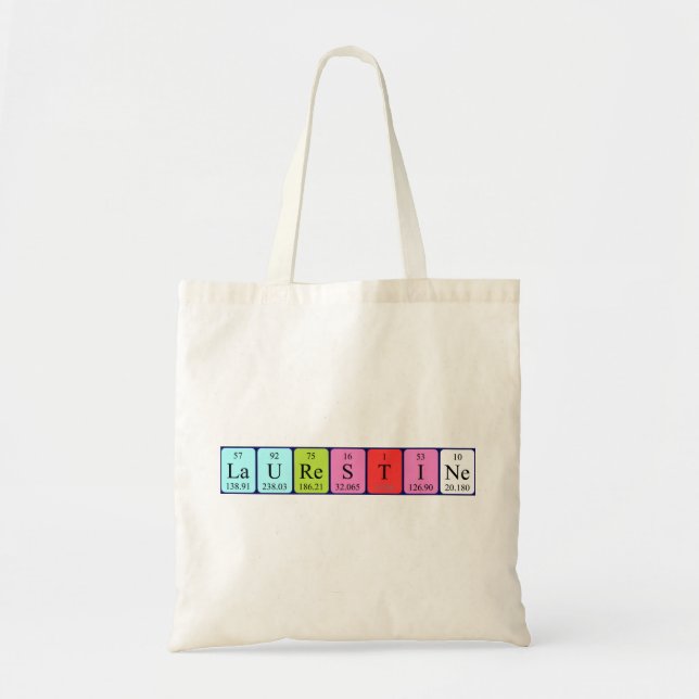 Laurestine Periote bord namn tote bag Tygkasse (Framsidan)