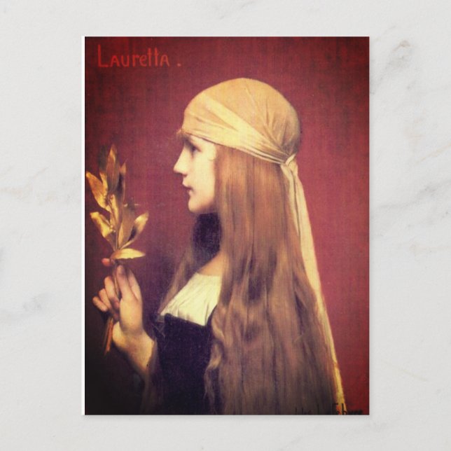 Lauretta (från Decameron) Vykort (Framsida)