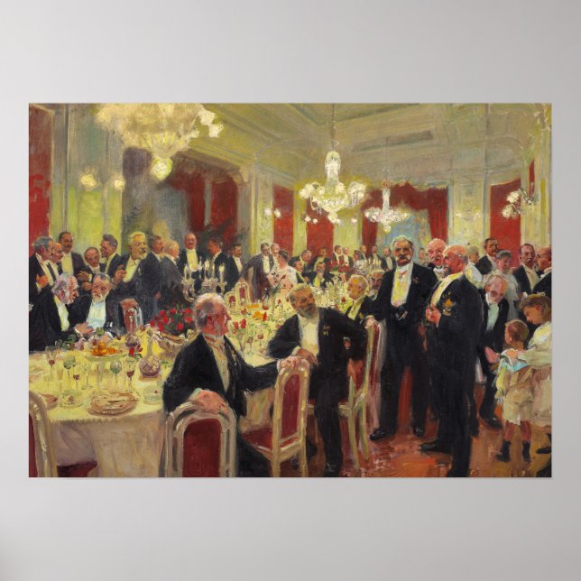 Laurits Tuxen Lämnar Bord Poster (Framsidan)