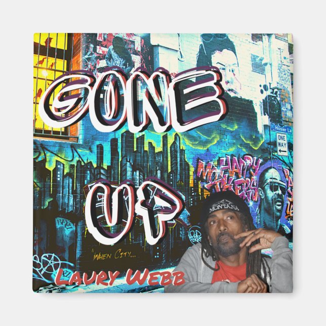 Laury Webb - "Borta Up" Magnet (Framsidan)