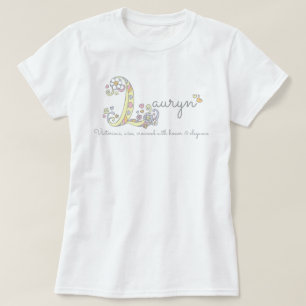 Lauryn Flickor L namn: monogram Tee Shirt