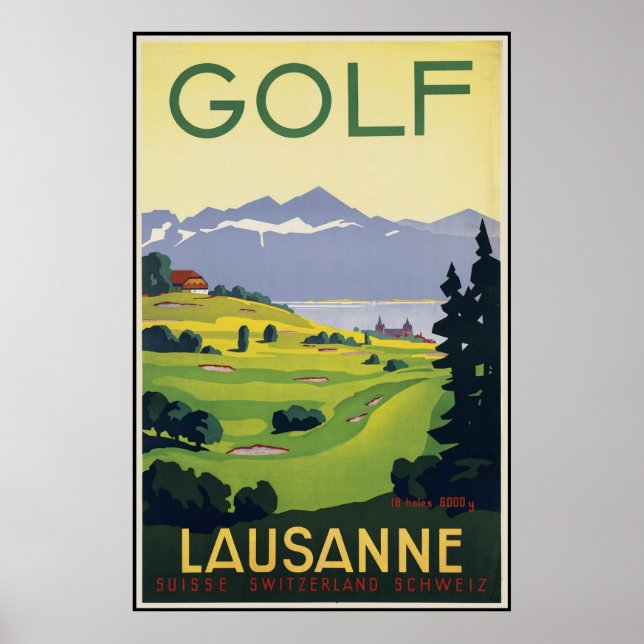 Lausanne Golf Poster (Framsidan)