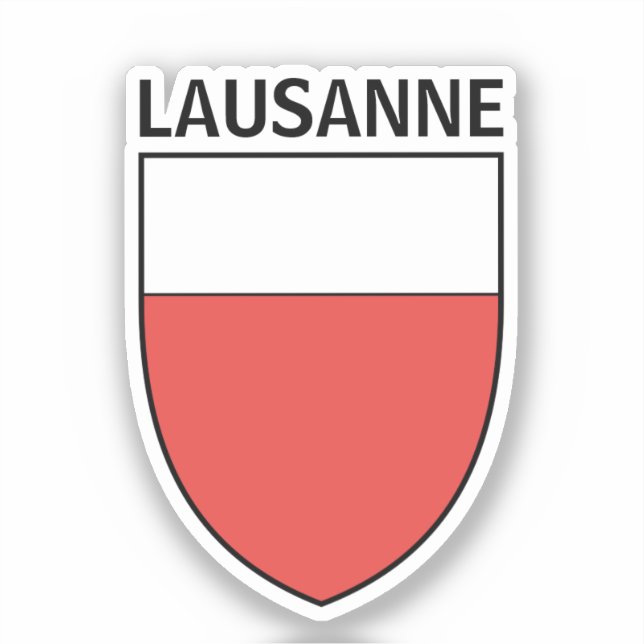 Lausanne jackande av arm, SCHWEIZ Klistermärken (Framsida)