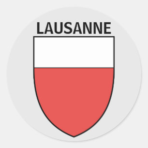 Lausanne jackande av arm, SCHWEIZ Runt Klistermärke