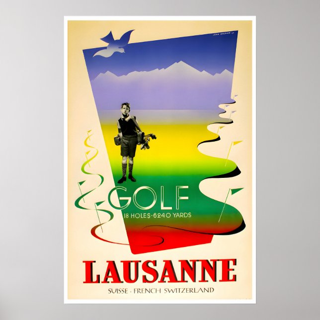 Lausanne Resoreraffisch Schweizisk konst Schweiz G Poster (Framsidan)