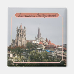 Lausanne Schweitz reser fotosouvenirmagneten Magnet