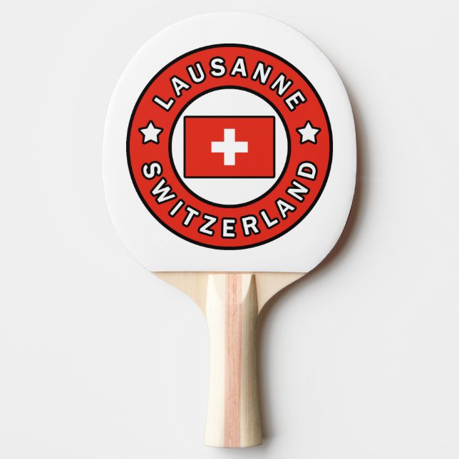 Lausanne Schweiz Pingisracket (Framsidan)