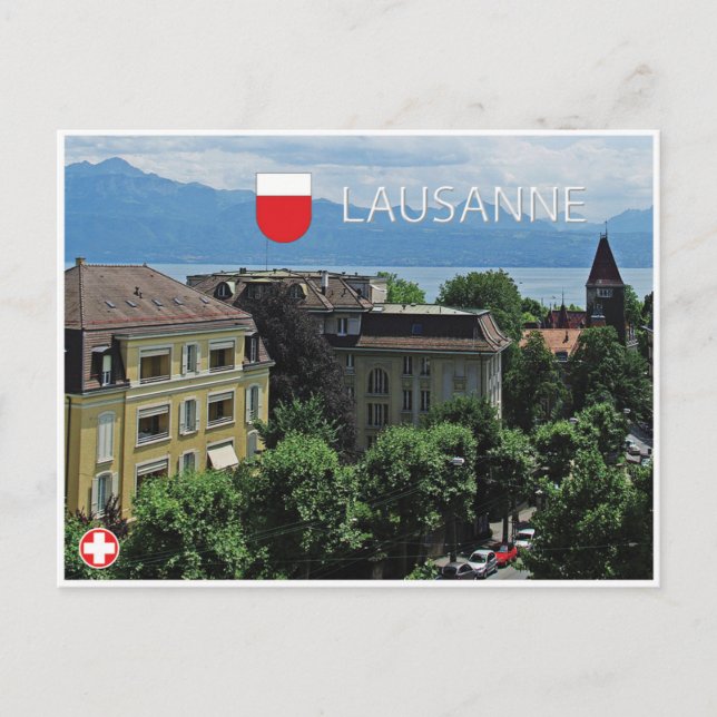 Lausanne - Schweiz vykort (Framsida)