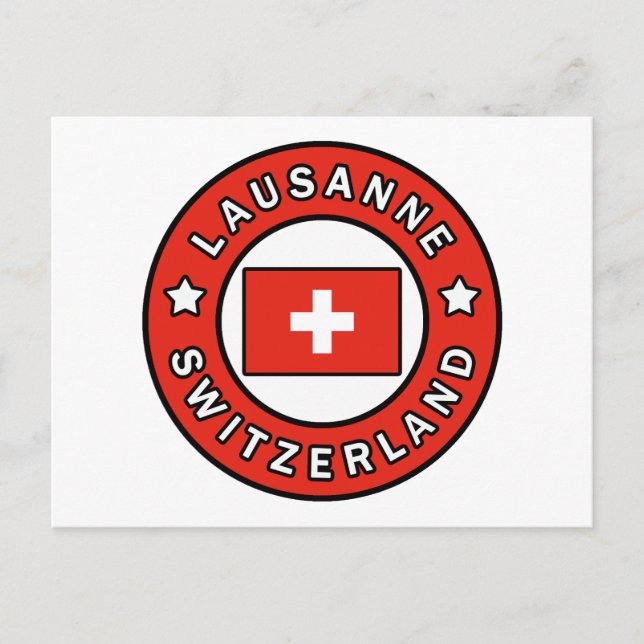 Lausanne Schweiz Vykort (Framsida)