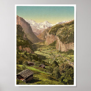 Lauterbrunnen dal och Briethorn, från Wengen, B Poster