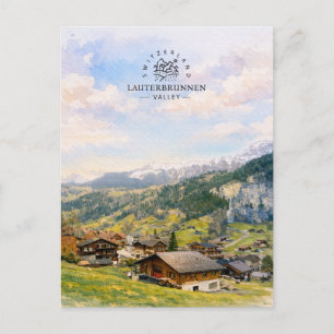 Lauterbrunnen-dalen Schweiz Souvenir Vykort