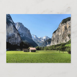 Lauterbrunnen glacialen valley vykort