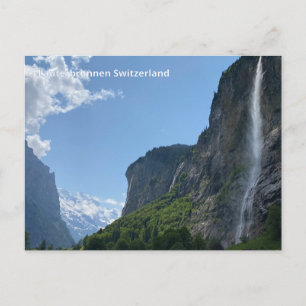 Lauterbrunnen Schweiz Alperna Original Foto Vykort