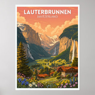 Lauterbrunnen Schweiz Poster