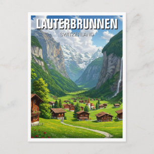 Lauterbrunnen Schweiz Resa Vykort