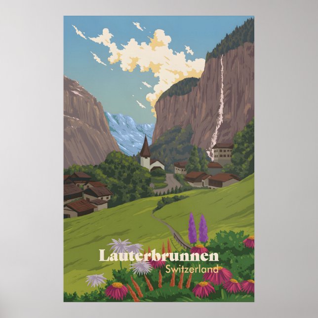 Lauterbrunnen Schweiz Resoraffisch Poster (Framsidan)
