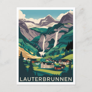Lauterbrunnen Schweiz Travel Vykort