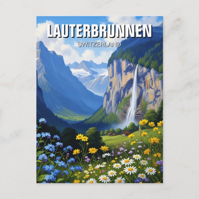 Lauterbrunnen Schweiz Travel Vykort (Framsida)