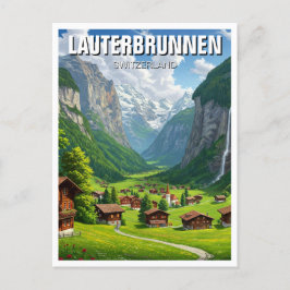 Lauterbrunnen Schweiz Travel Vykort
