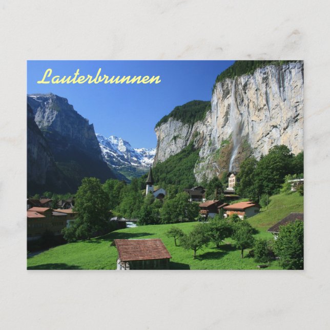 Lauterbrunnen, Schweiz Vykort (Framsida)