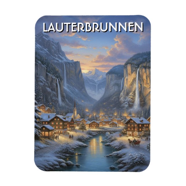 Lauterbrunnen Switzerland Travel Magnet (Vertikal)