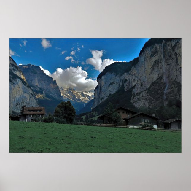 Lauterbrunnen Valley Golv Poster (Framsidan)