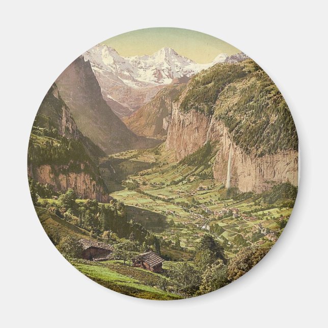 Lauterbrunnen Valley och Briethorn från WSchengen, Magnet (Framsidan)