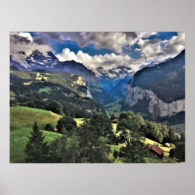 Lauterbrunnen Valley, Schweiz Poster (Framsidan)