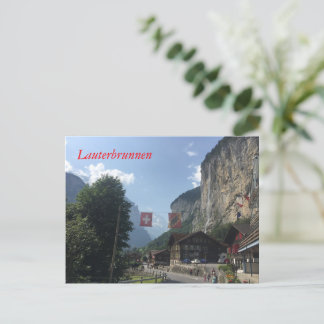 Lauterbrunnen Valley, Schweiz Vykort