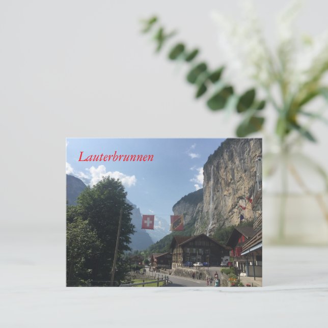 Lauterbrunnen Valley, Schweiz Vykort (Stående Fram)