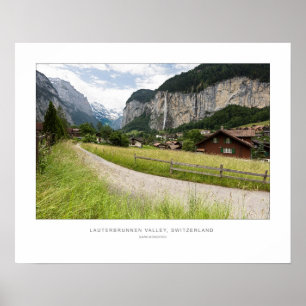 Lauterbrunnen Valley, Schweiz - Wall Print. Poster
