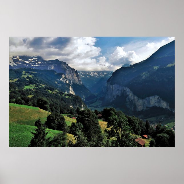 Lauterbrunnen View Poster (Framsidan)