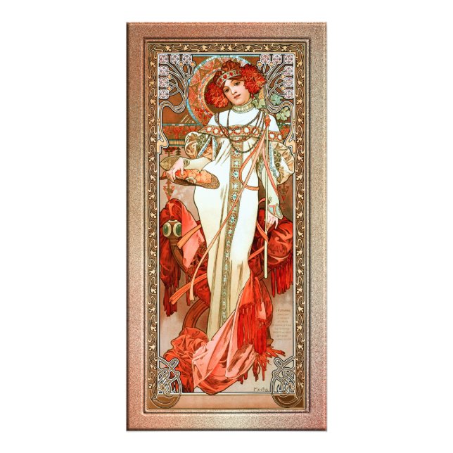 L'Automne av Alphonse Mucha Fototryck (Framsidan)