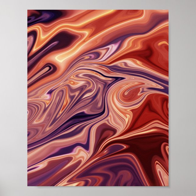 Lava abstrakt art poster (Framsidan)